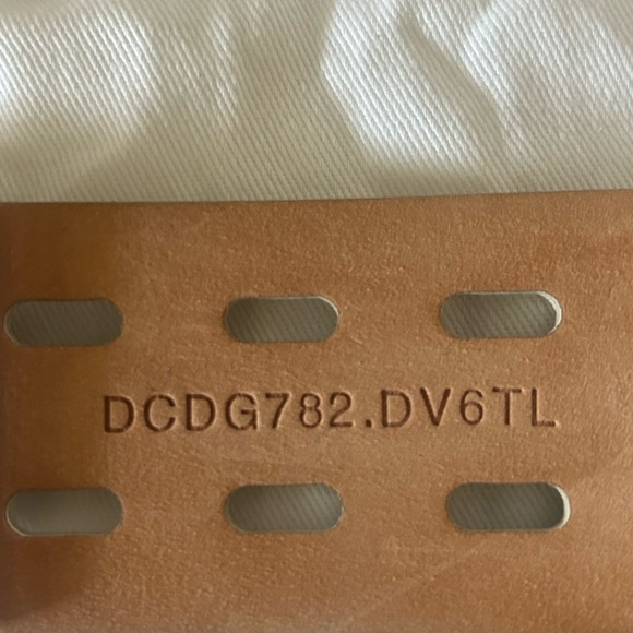 VERSACE Gold Square Buckle Leather Belt White Three Prong NWT Bag Size 85/34 - Picture 7 of 12